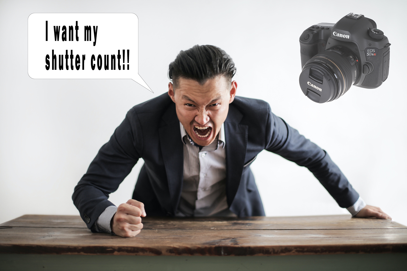 Angry photographer cannot get his shutter count